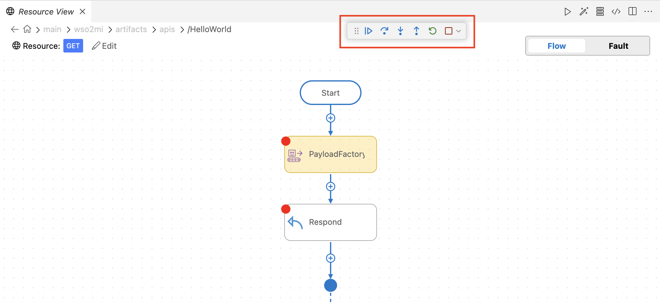 debugger controls