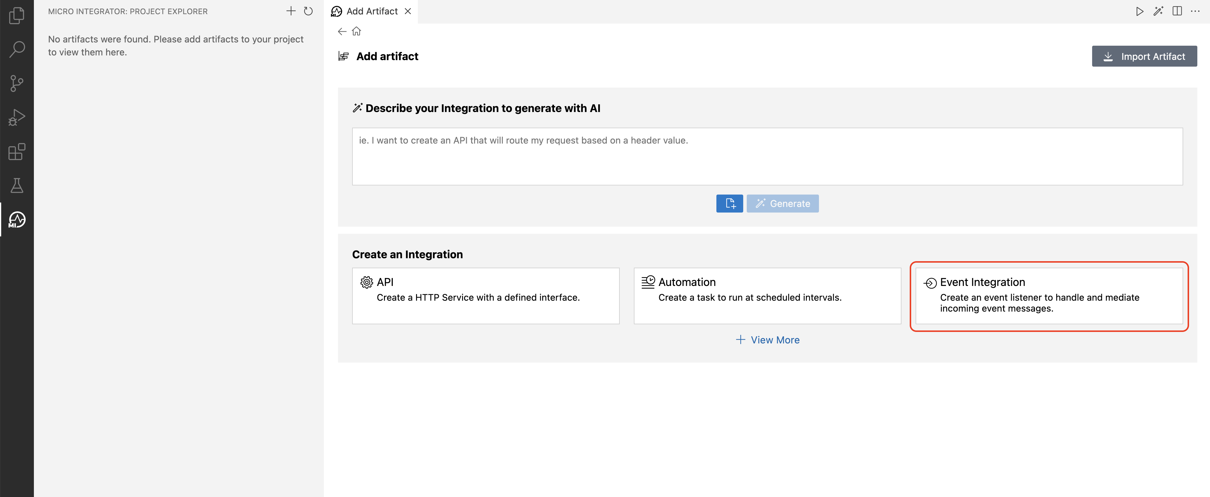 Add an Event Integration