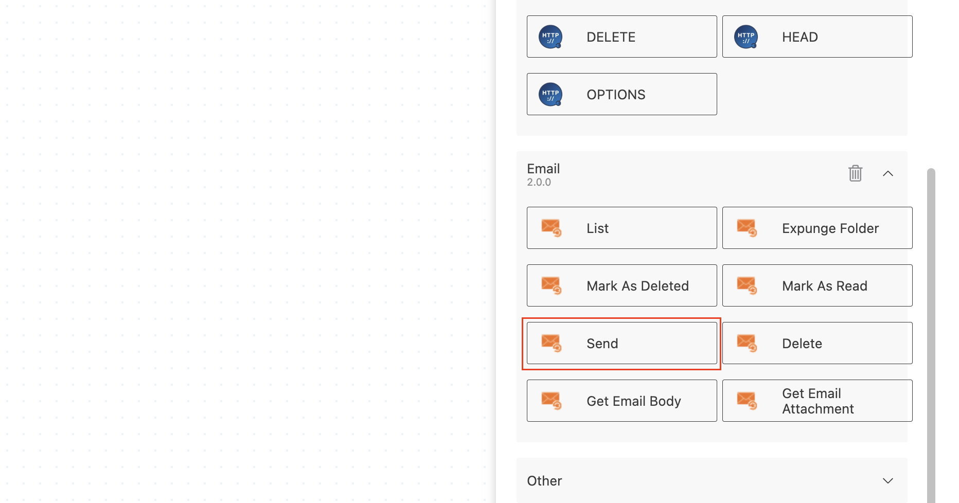 Adding the send operation.