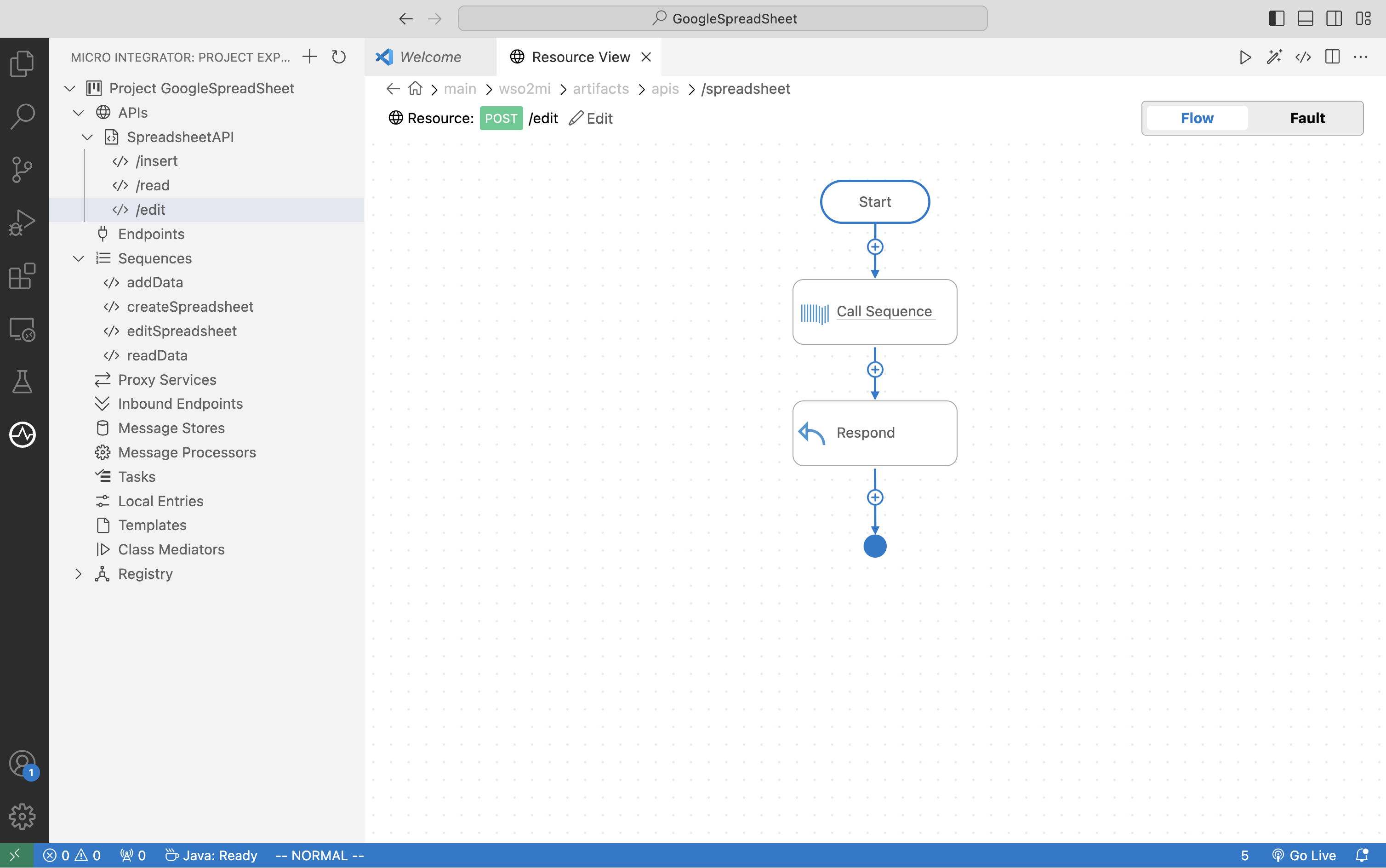 Adding edit resource