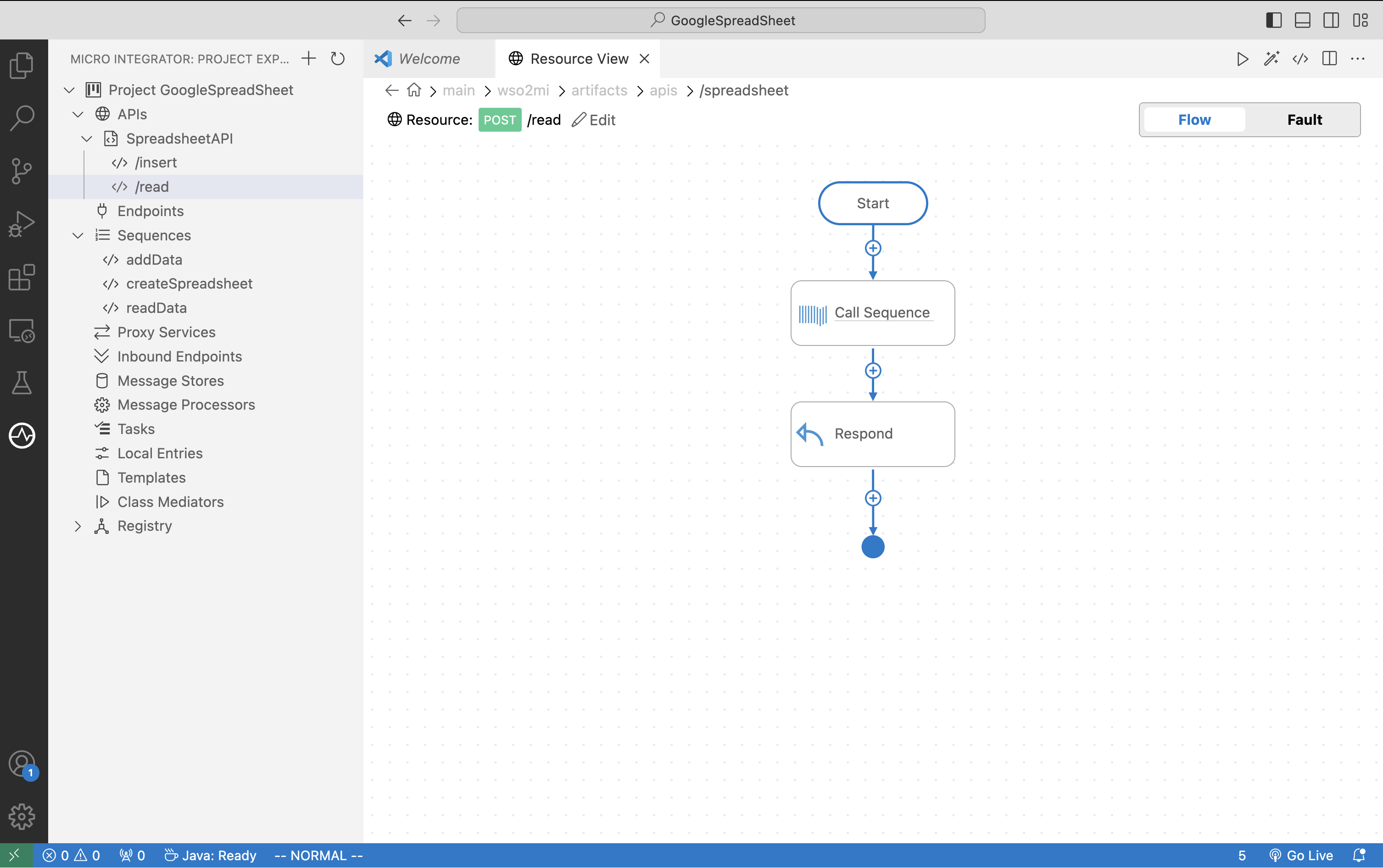 Adding read resource