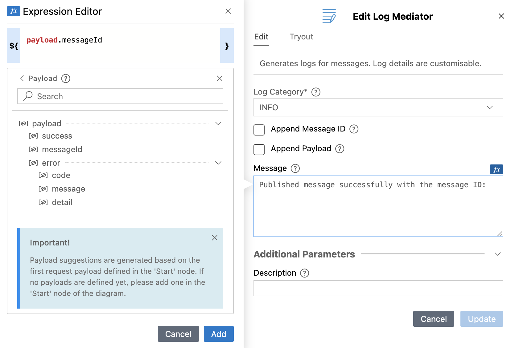 Adding Log Mediator