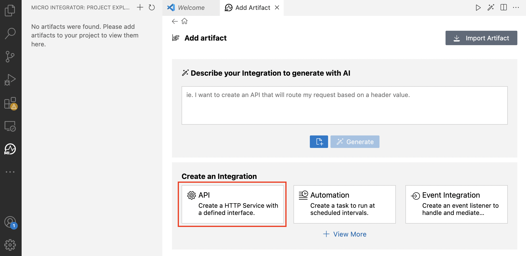 Creating a new API