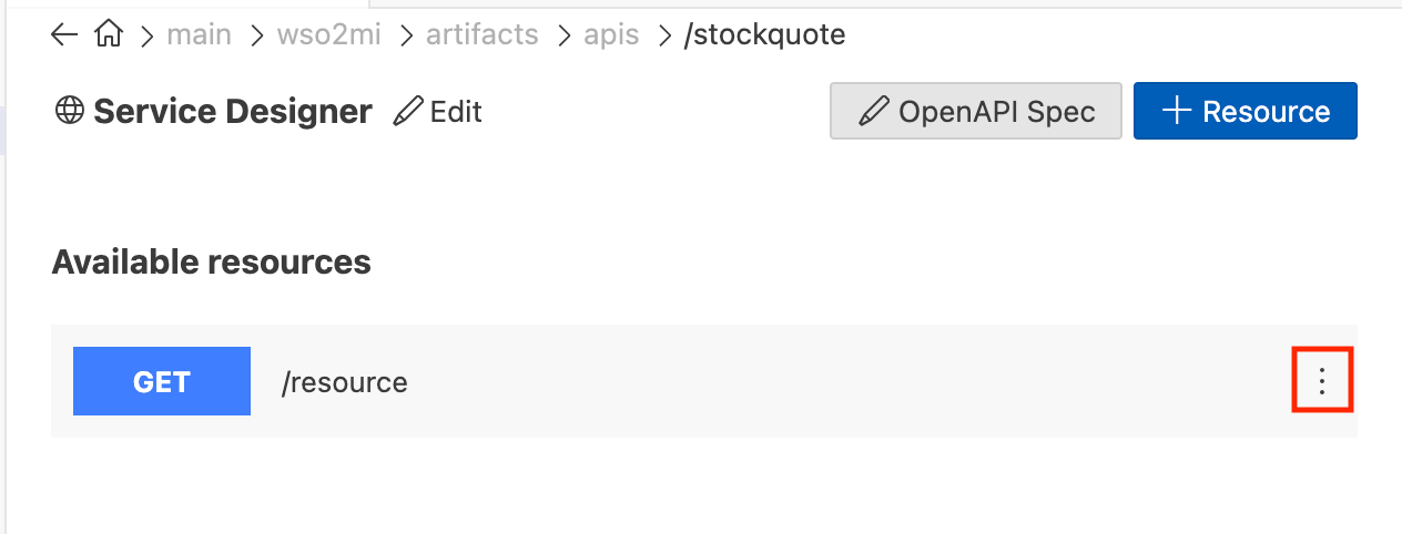 Edit API resource
