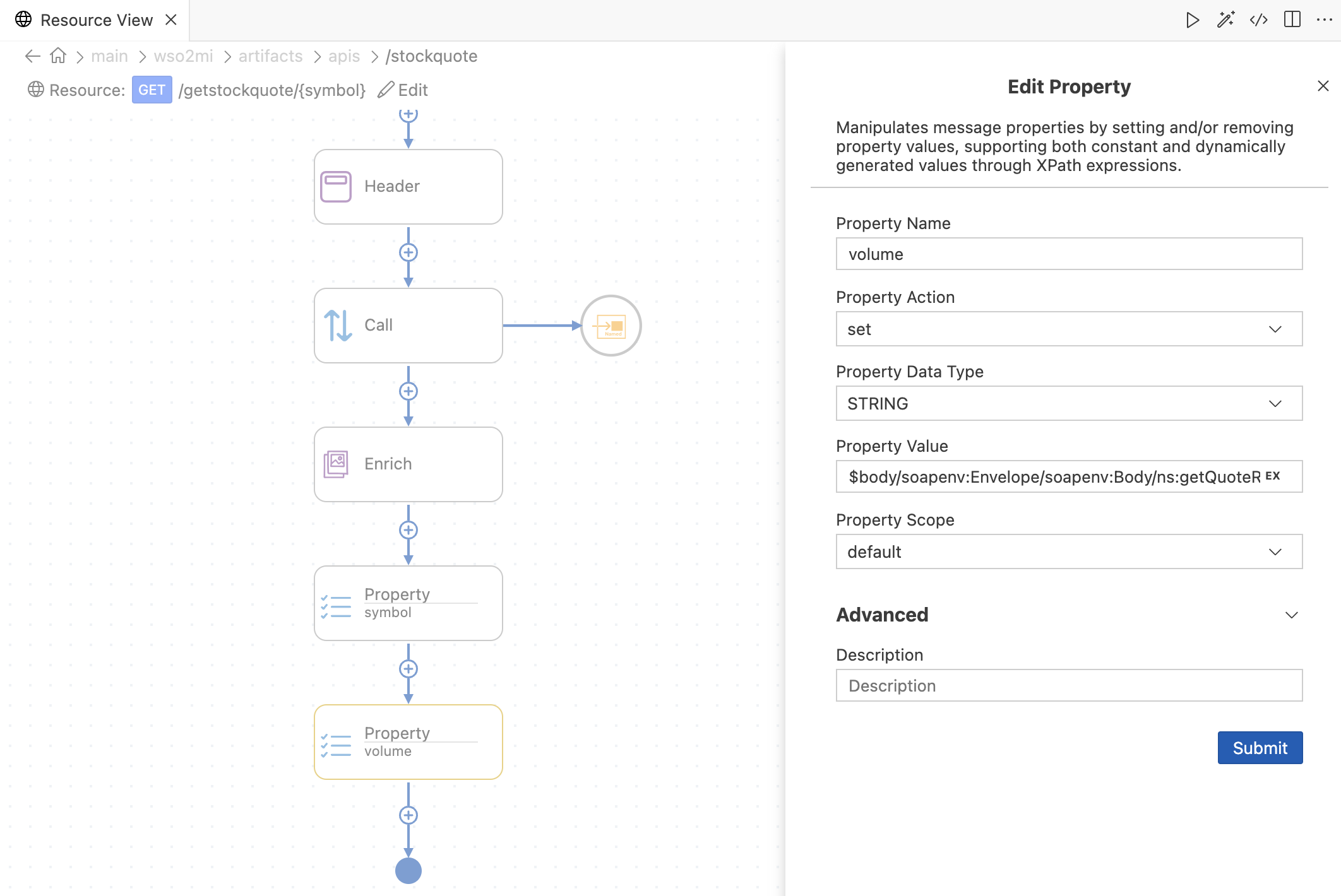 Add property mediators to get volume