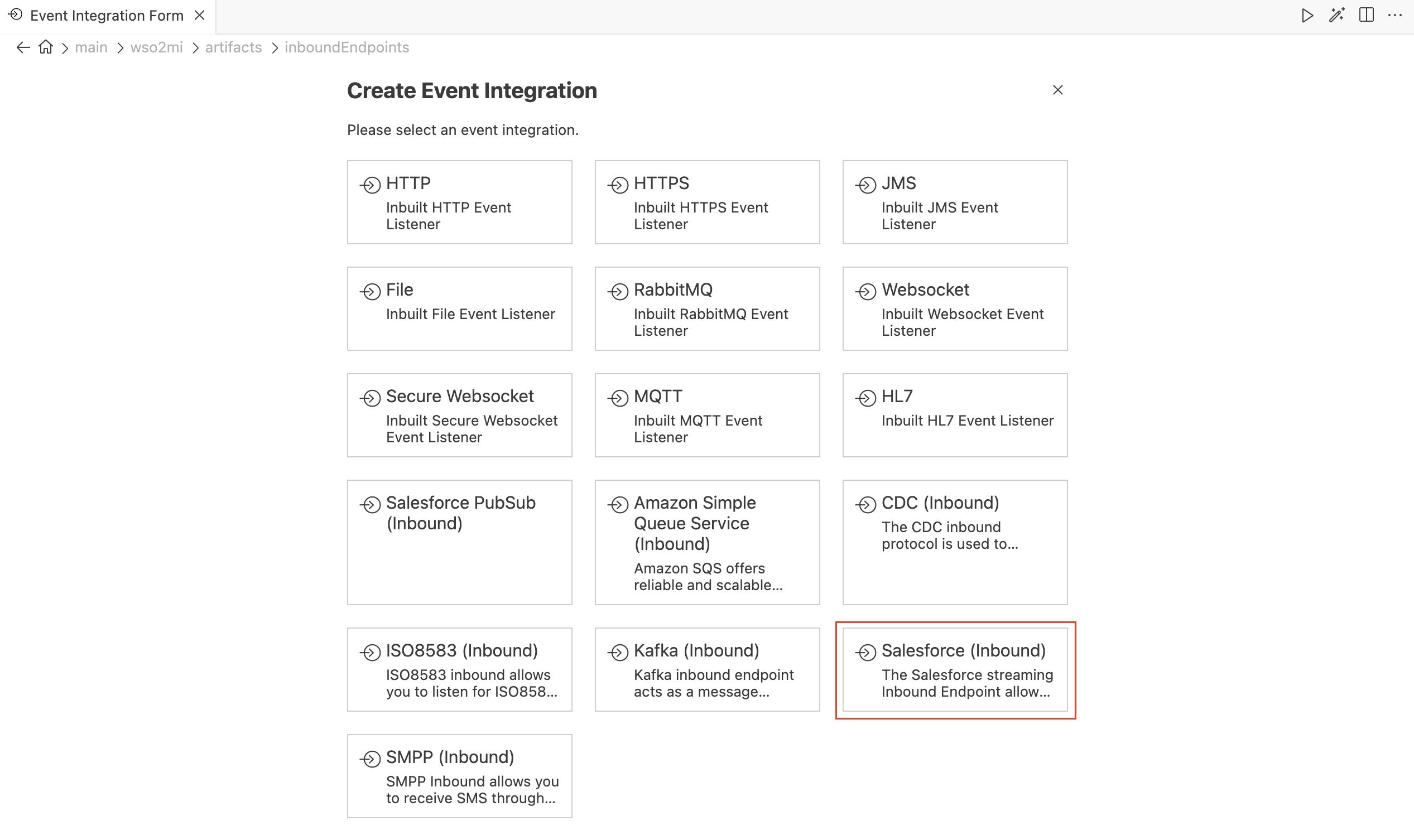 Create Inbound Endpoint