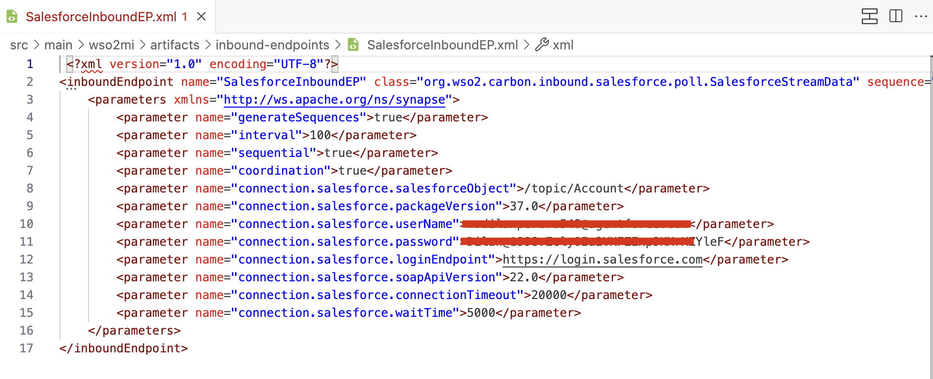 Inbound Endpoint Configuration