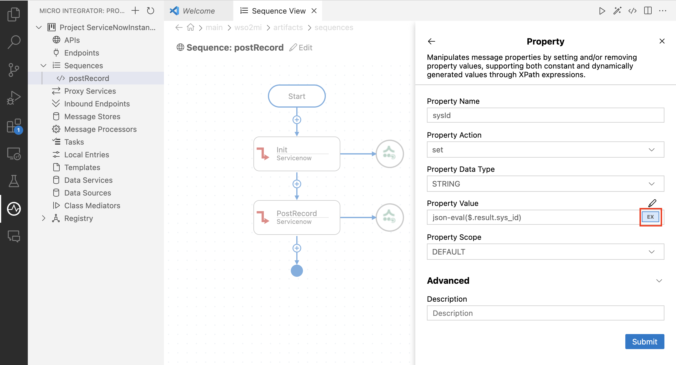 Adding property mediator