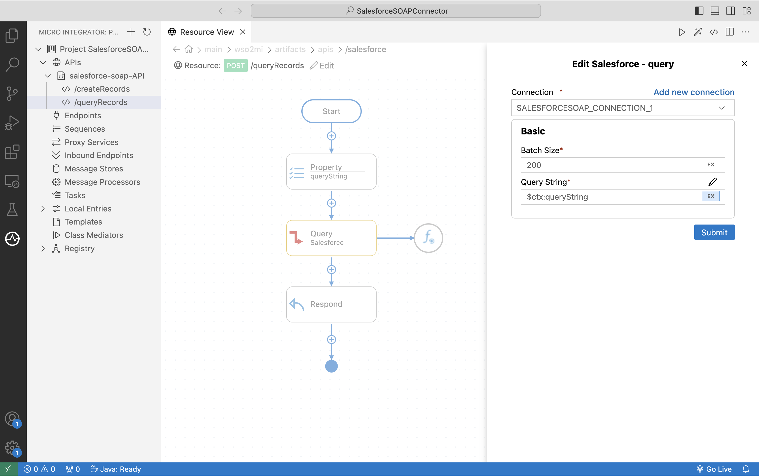 Drag and drop query operations