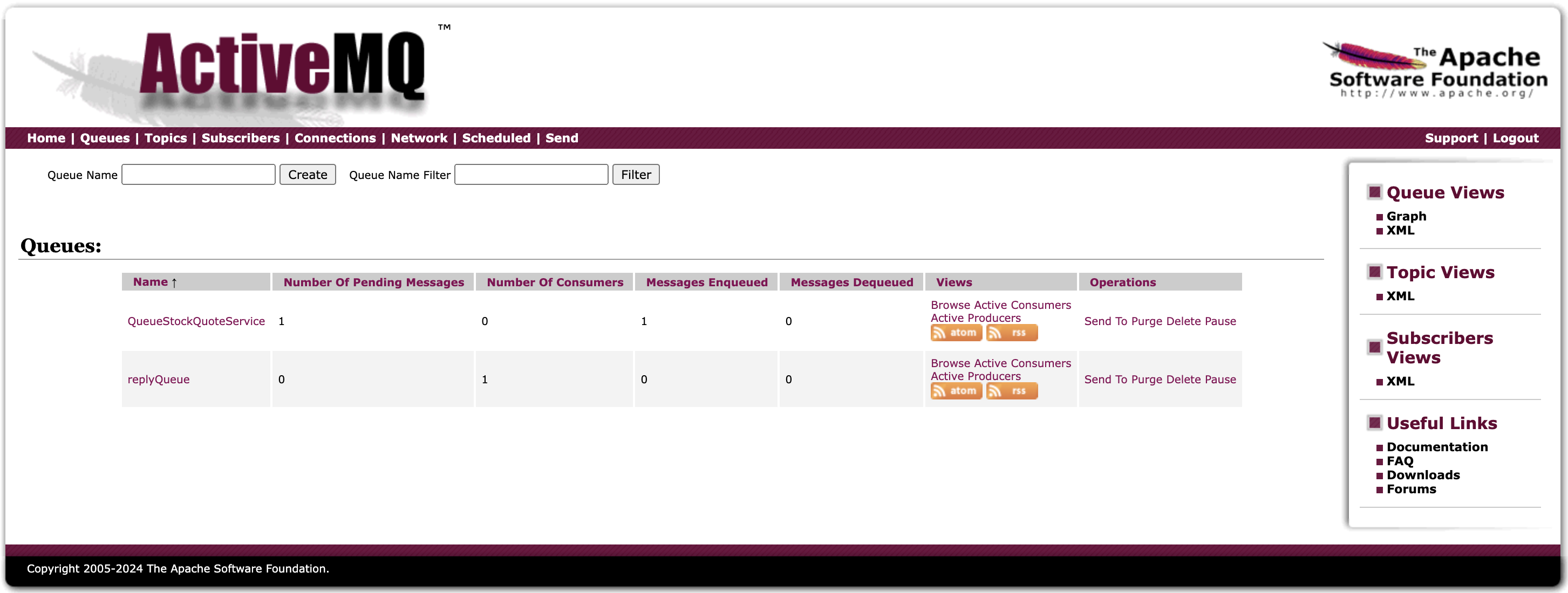 ActiveMQ result